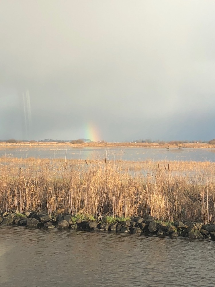 regenboog op weg naar sneek